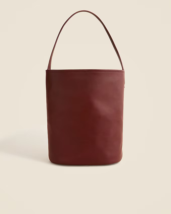 Berkeley big bucket bag in leather | J. Crew US