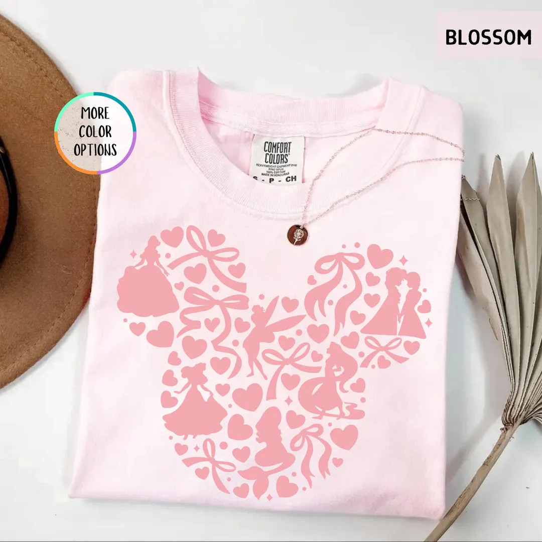 Comfort Colors® Disney Princess T-shirt, Disney Girls Trip Shirt, Mickey Head Tshirt, Women Disn... | Etsy (US)