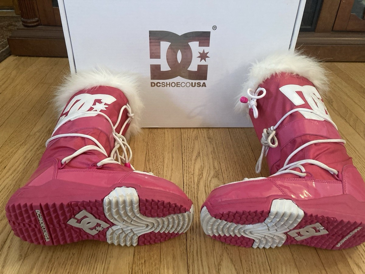 Dc Shoe Company Usa Women’s Us Size 5 Chalet Se Crazy Pink And White Boots ￼ | eBay US