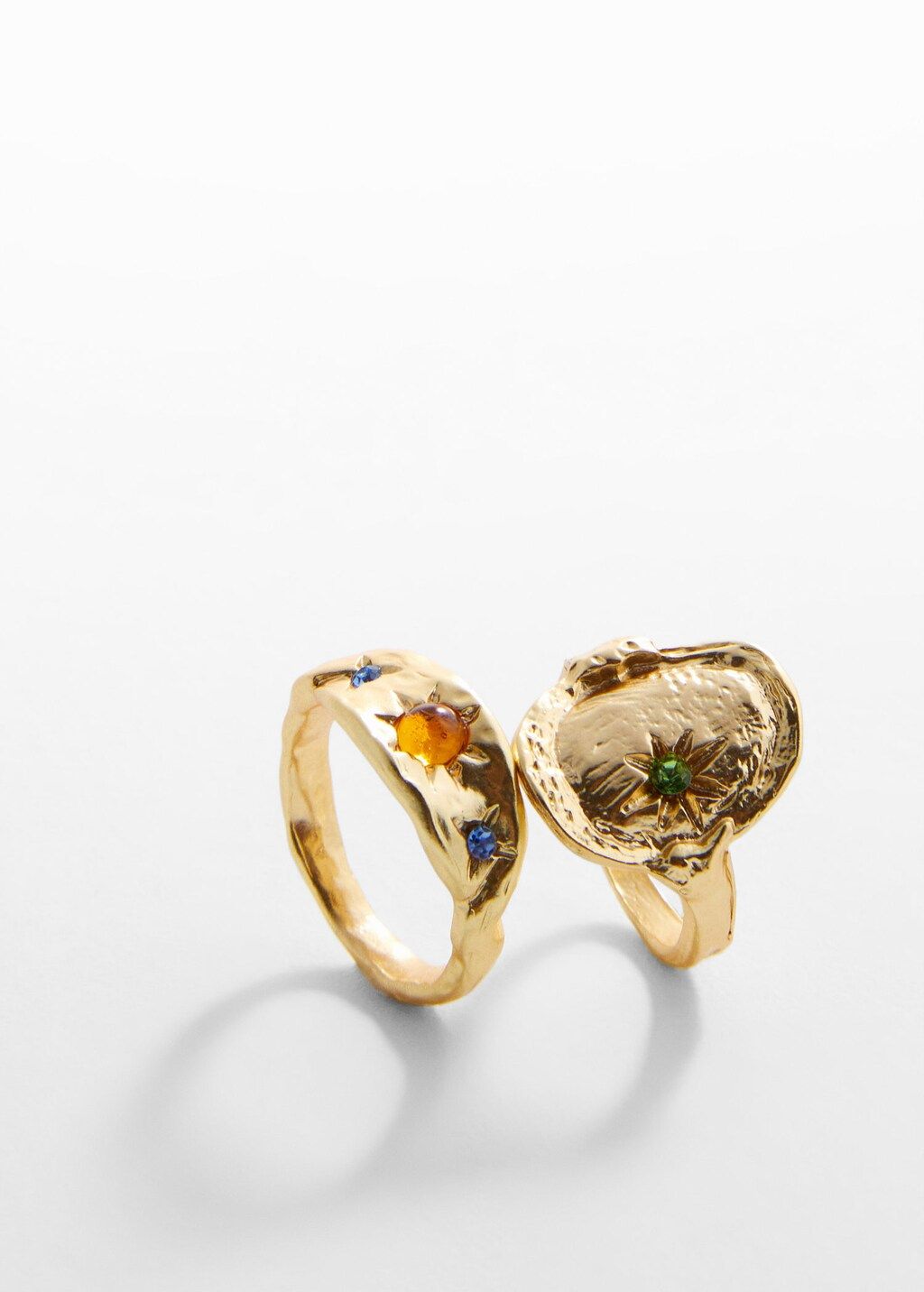 Crystal detail ring set -  Women | Mango USA | MANGO (US)