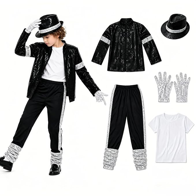 Dagmar 80s and 90s pop star children's set, 5-piece Halloween costume set | Retro children's clot... | Amazon (US)