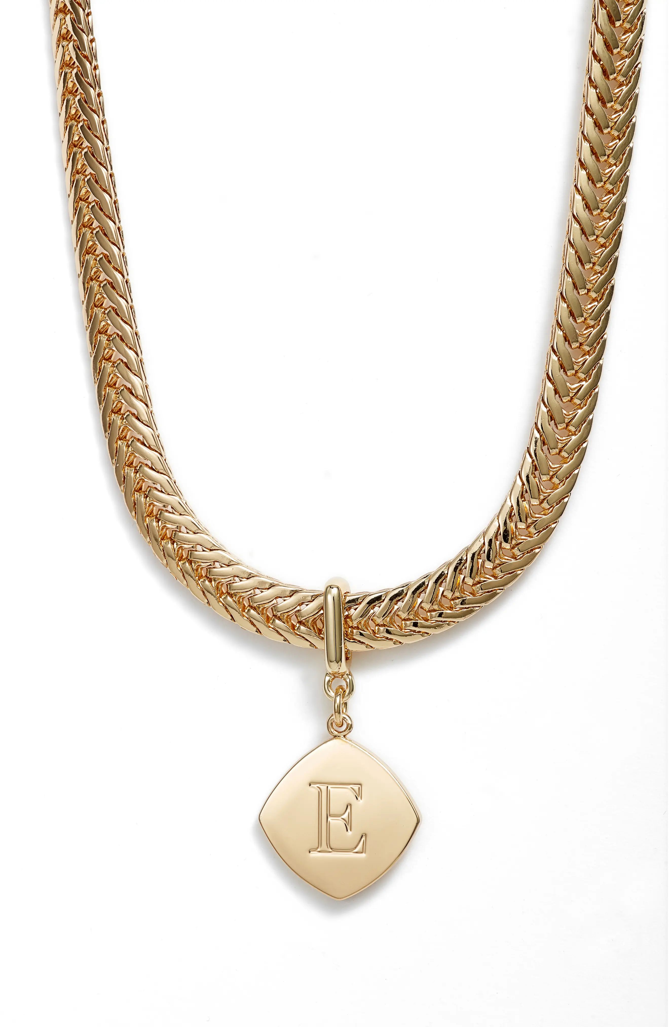 Nordstrom Initial Pendant Necklace in Gold- E at Nordstrom | Nordstrom