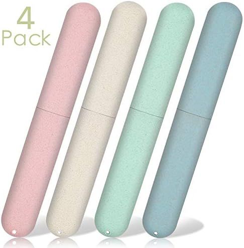 4 Pack Travel Toothbrush Case, NEXCURIO Portable Breathable Toothbrush Holder for Travel/Camping/... | Amazon (US)