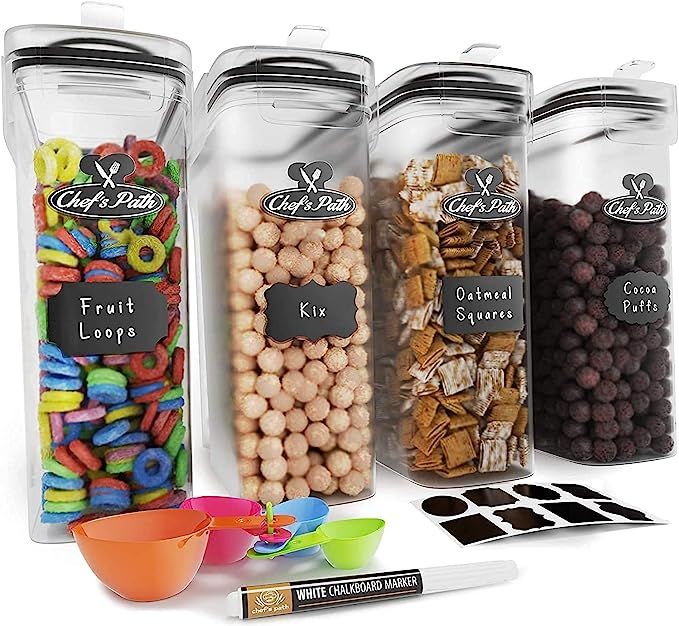 Cereal Containers Storage Set, Airtight Food Storage Containers, Kitchen & Pantry Organization, 8... | Amazon (US)