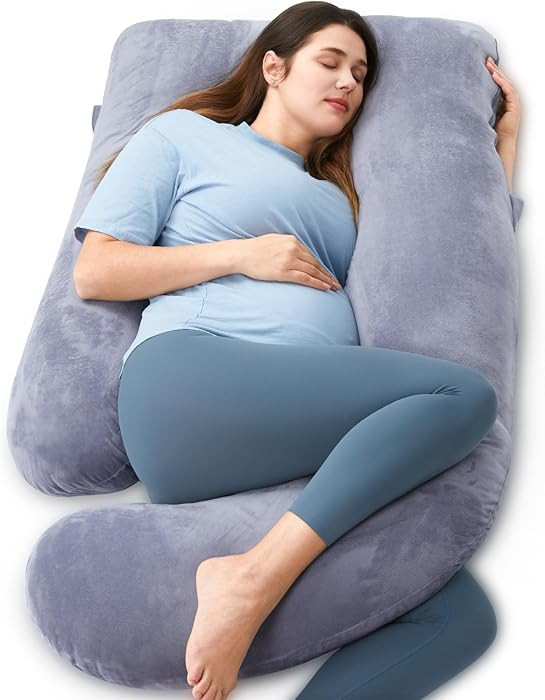 Momcozy Pregnancy Pillows for Sleeping, U Shaped Full Body Maternity Pillow with Removable Cover ... | Amazon (US)