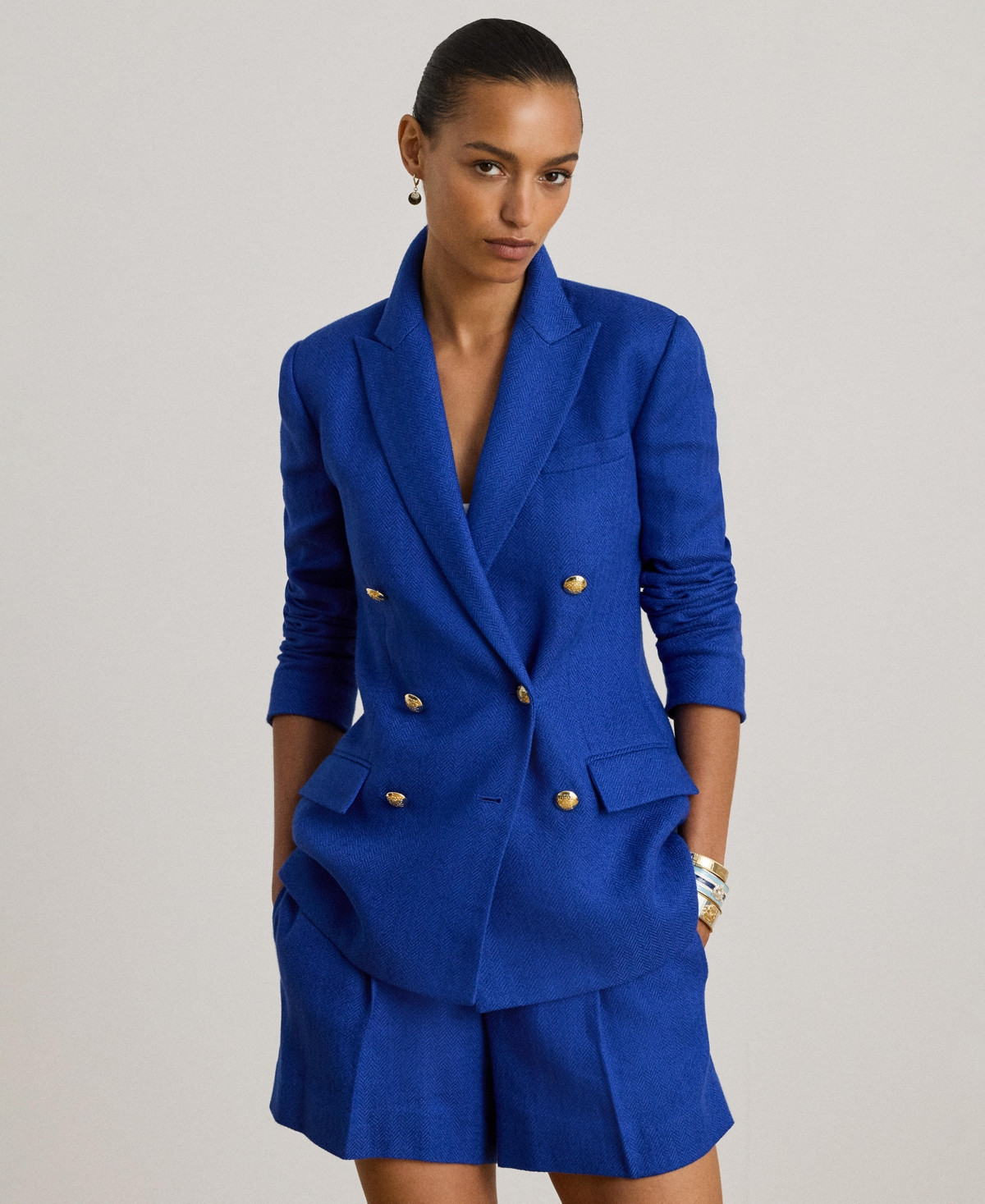 Lauren Ralph Lauren Women's Double-Breasted Blazer - Cruise Royal | Macy's