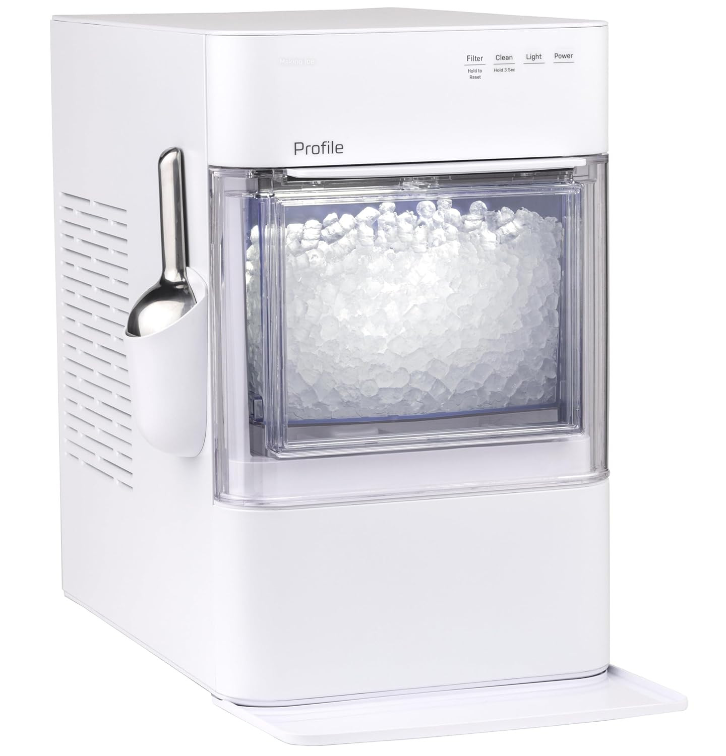 GE Profile Opal 2.0 Ultra Nugget Ice Maker with Scale Inhibiting Filter, Scoop Included, 38 lbs in 24 Hours, Pellet Ice Machine with WiFi & Smart Connected, Stone White | Amazon (US)