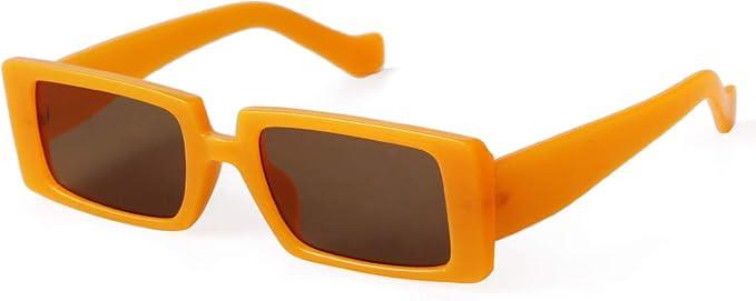 ADE WU Retro Rectangle Sunglasses For Women Trendy Square Chunky Glasses 90s Vintage Fashion | Amazon (US)