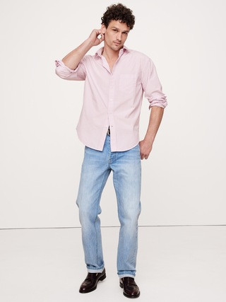 Relaxed-Fit Washed Cotton Poplin Shirt | Banana Republic (US)