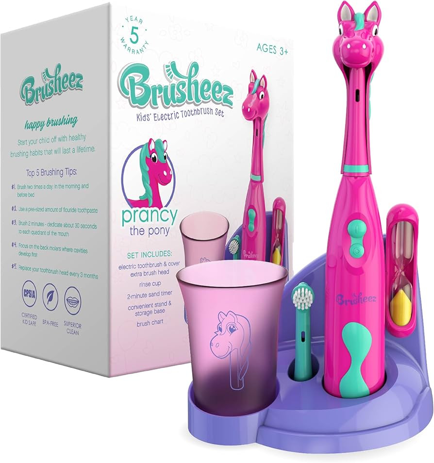 Brusheez Kids’ Electric Toothbrush Set - Safe & Effective for Ages 3+ - Parent Tested & Approve... | Amazon (US)