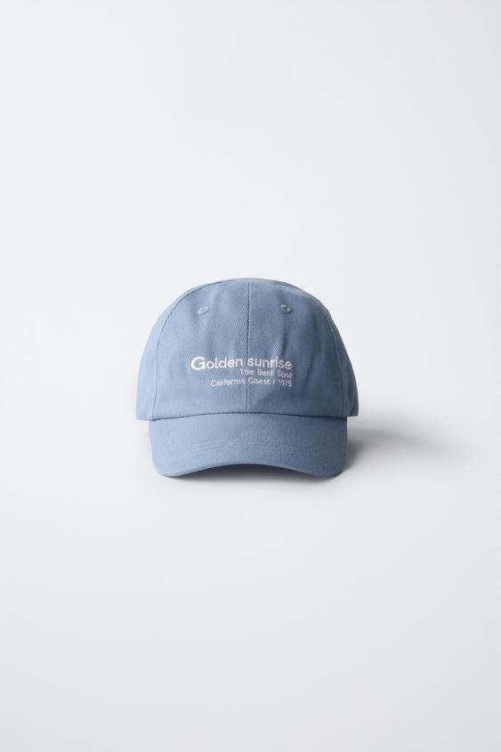 EMBROIDERED TEXT CAP | Zara US