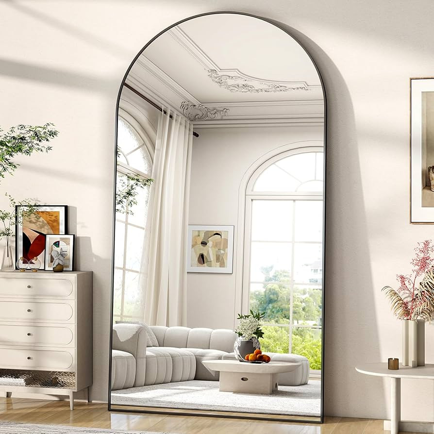 BEAUTYPEAK 200x90 cm Großer Bogen Ganzkörperspiegel, Gewölbter Standspiegel hängend oder lehn... | Amazon (DE)