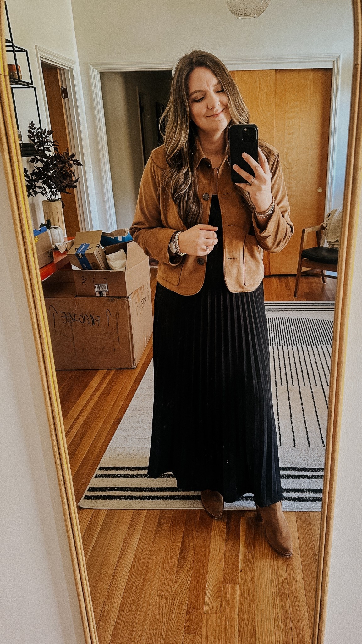 Engagement party outfit as a guest. 

Suede cropped jacket, pleated skirt, suede cowgirl boots 

#LTKootd #LTKSeasonal #LTKHoliday