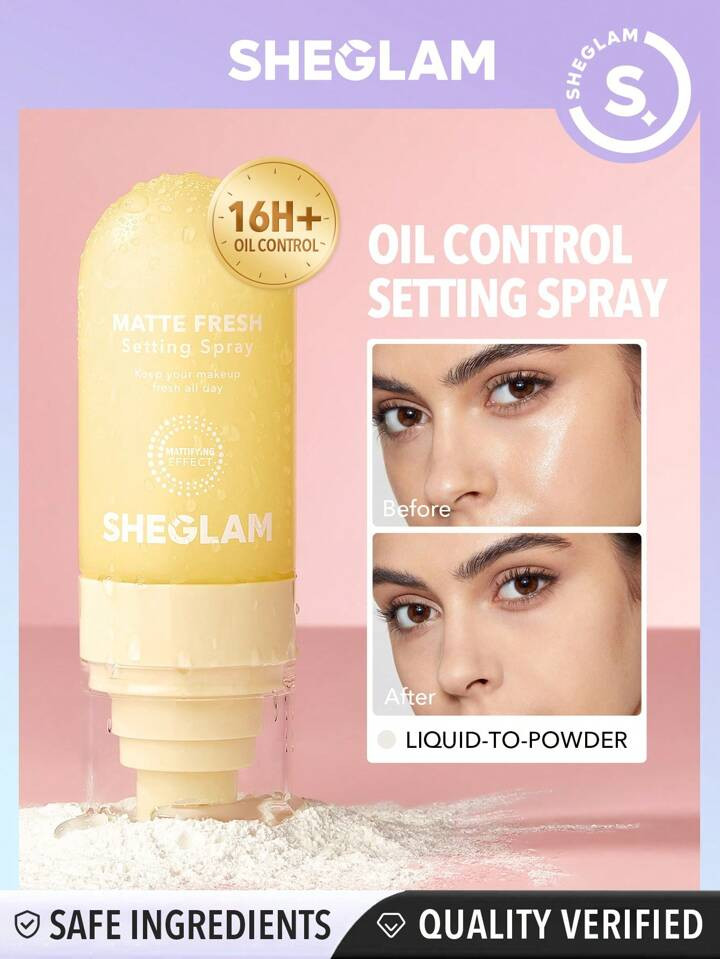 SHEGLAM Matte Fresh Setting Spray Ultra Matte Liquid-To-Powder Long Lasting Makeup Locking Spray ... | SHEIN