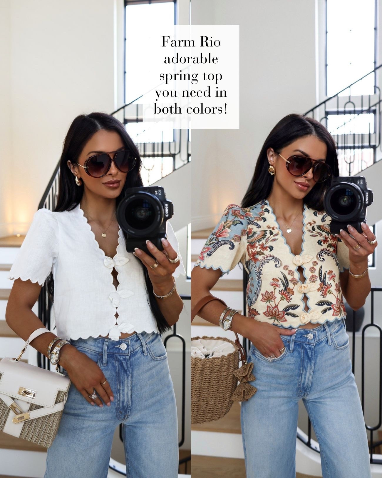 This is such a fun, feminine top that instantly elevates your spring wardrobe. Paired with the most flattering spring denim and the cutest straw bucket bag from Target for an easy, polished warm weather look.

Farm Rio scalloped top wearing size XS
Mother hustler jeans wearing size 24 run TTS
Target straw bucket bag

miamiamine Nordstrom spring Farm Rio scalloped top Mother Lemon Twist jeans spring outfit ideas flattering denim Target straw bag chic spring style elevated everyday outfit feminine warm weather look



#LTKPetite #LTKOver40 #LTKootd