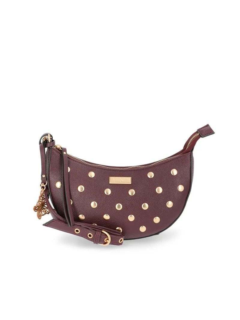 Jessica Simpson Women's Blanche Studded Crossbody Handbag, Pinot Noir - Walmart.com | Walmart (US)