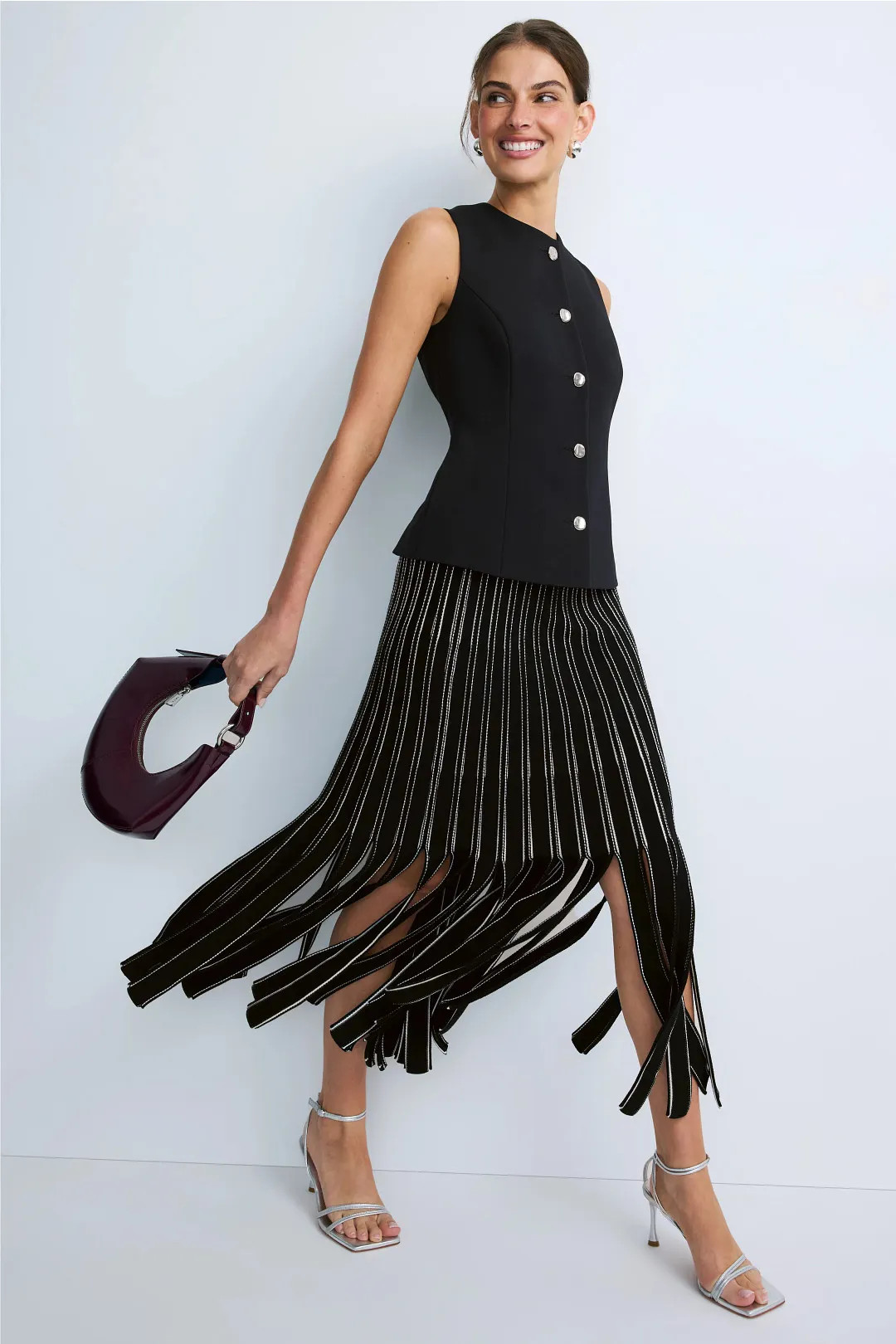 BOSS Fatrina Ribbed Knit Midi Skirt | Rent the Runway