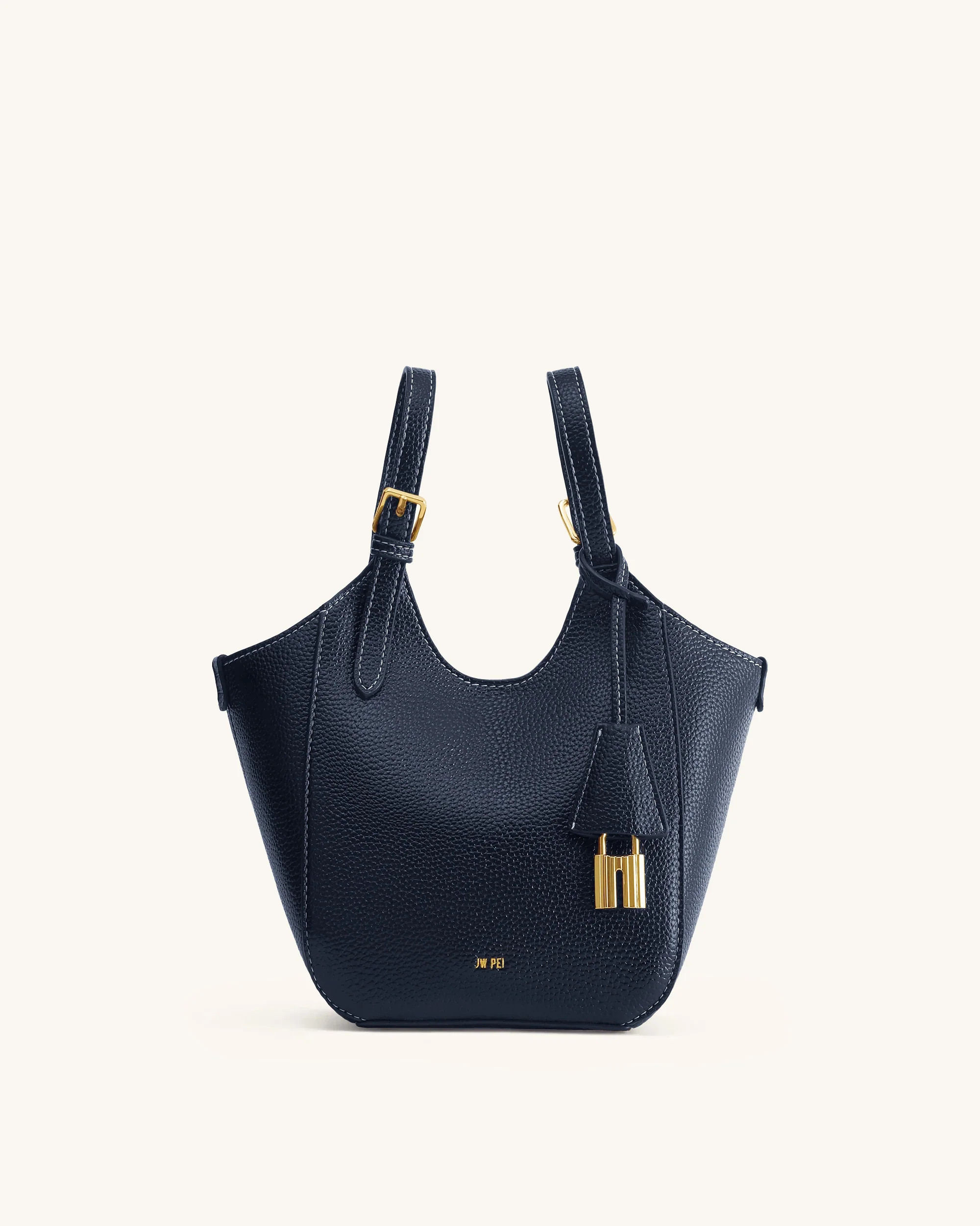 Ines Padlock Tote Bag - Navy | JW PEI US