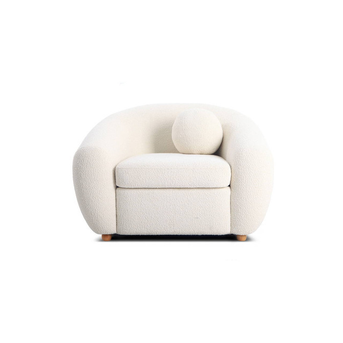 Curved Boucle Chair Fabric - FINAL SALE | Manhattan Home Design