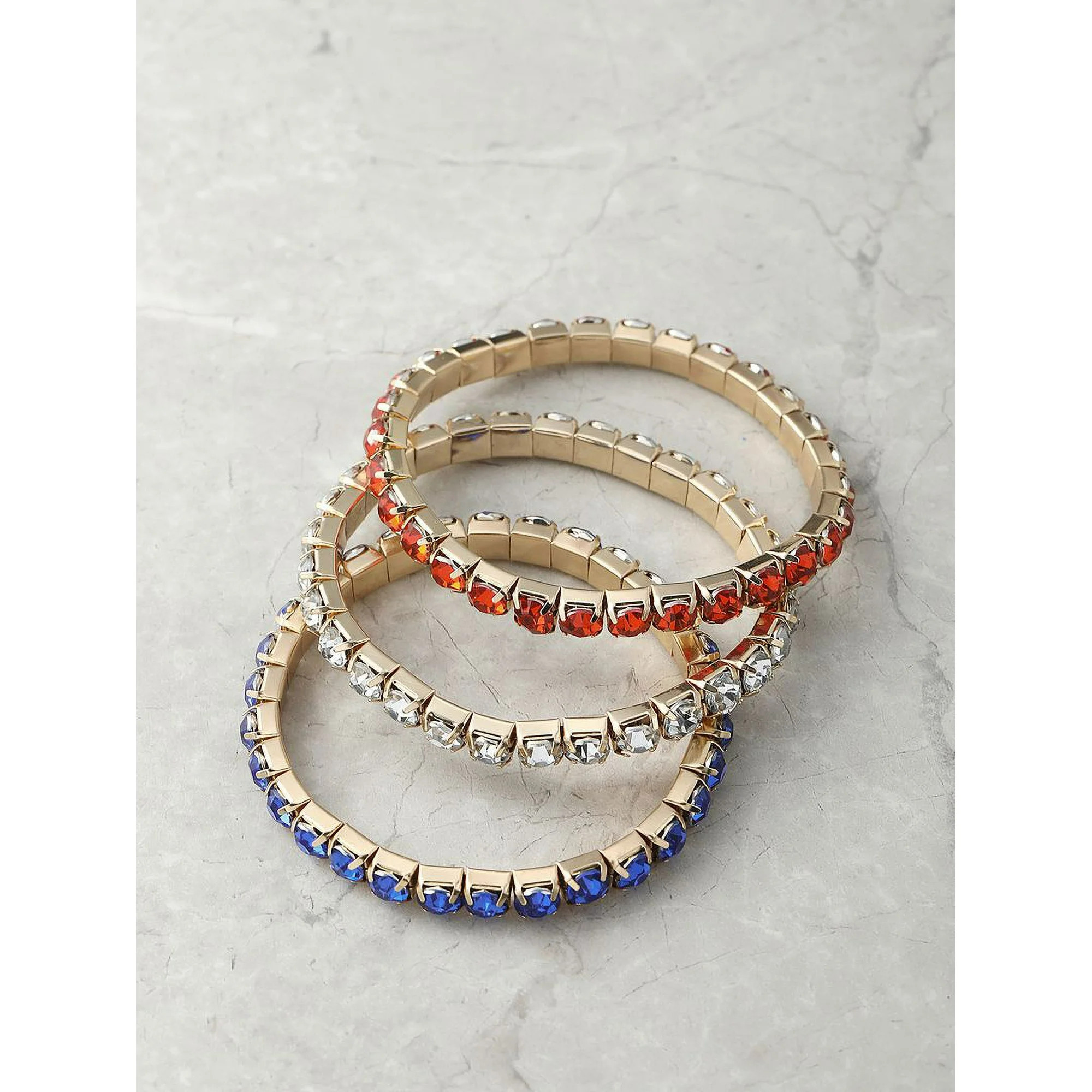 Way to Celebrate Americana Rhinestone Bracelet Trio | Walmart (US)