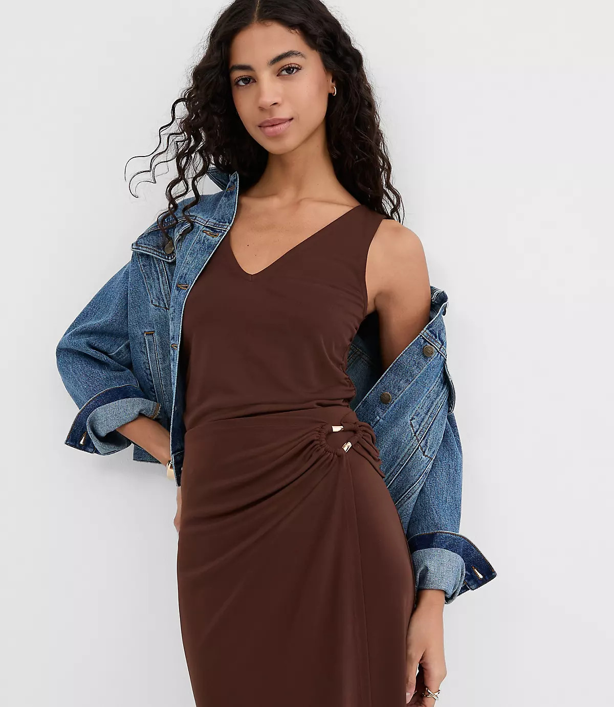 Ruched V-Neck Top | LOFT