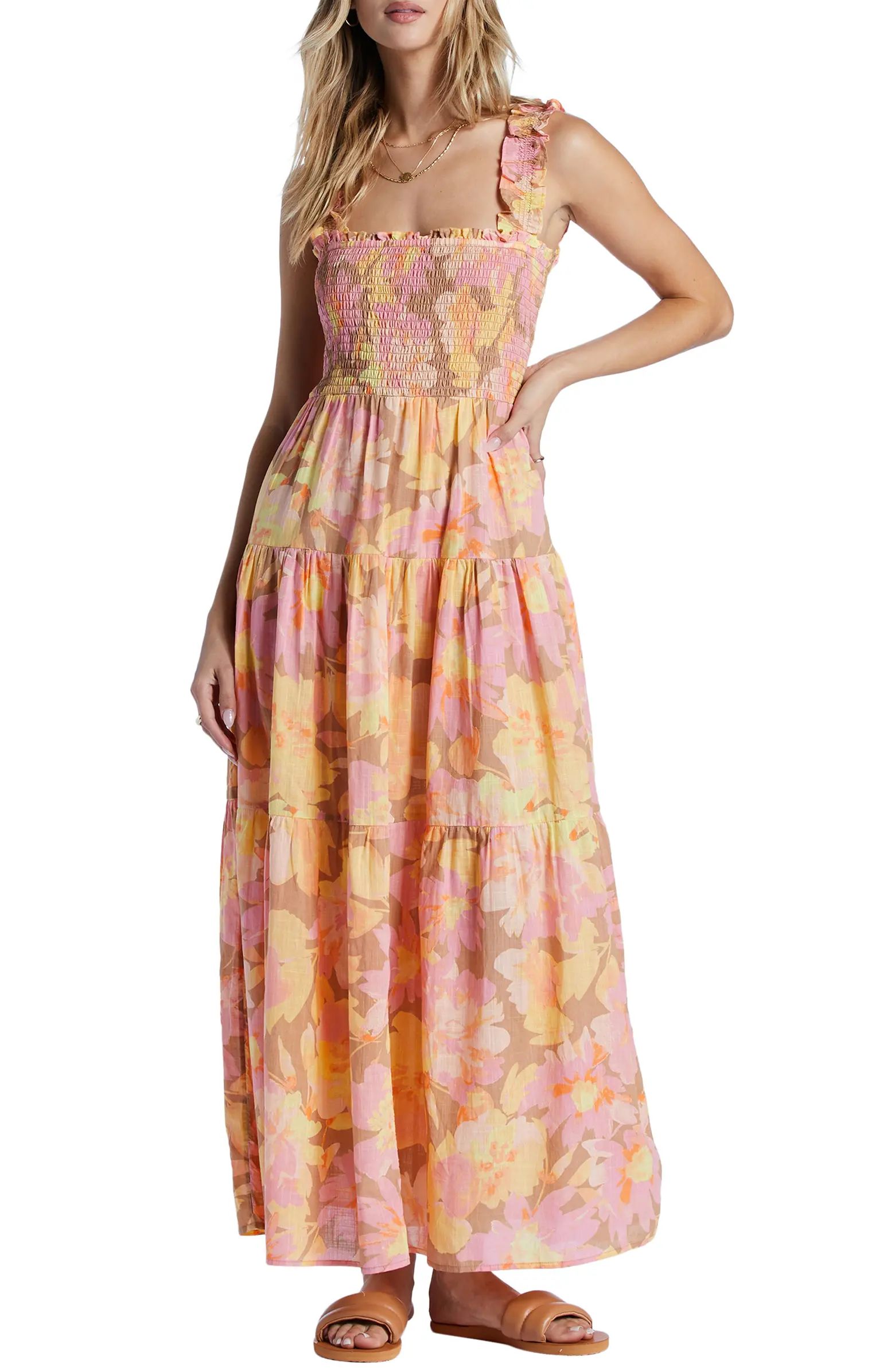 Feelin Fine Floral Smocked Maxi Dress | Nordstrom