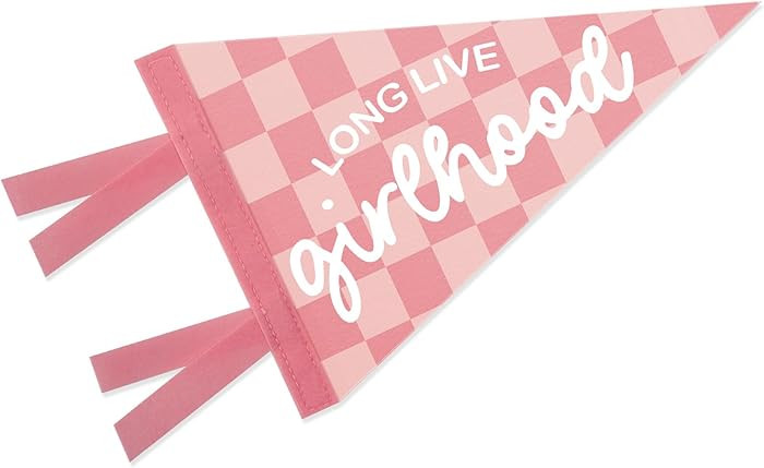 Baby Girl Nursery Decor, Long Live Girlhood Banner Sign for Kids Girls Room Decor Flags, Wall Pen... | Amazon (US)