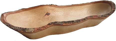 roro Natural Long Tray with Bark Edge Made from Sustainable Wood, 17" L | Amazon (US)