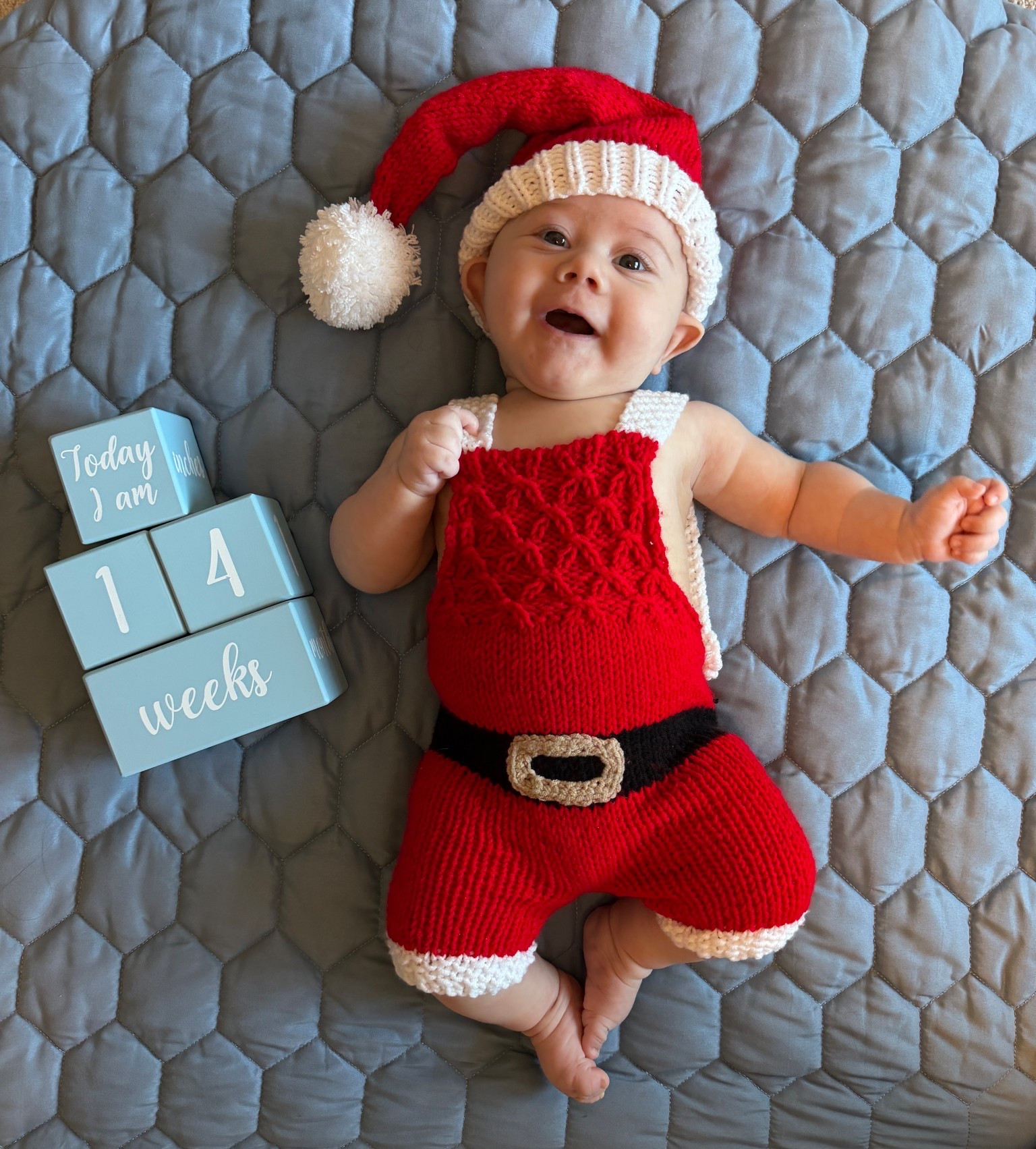Knit Santa photoshoot suit for infant and newborn 

#LTKHoliday #LTKmomlife #LTKBaby