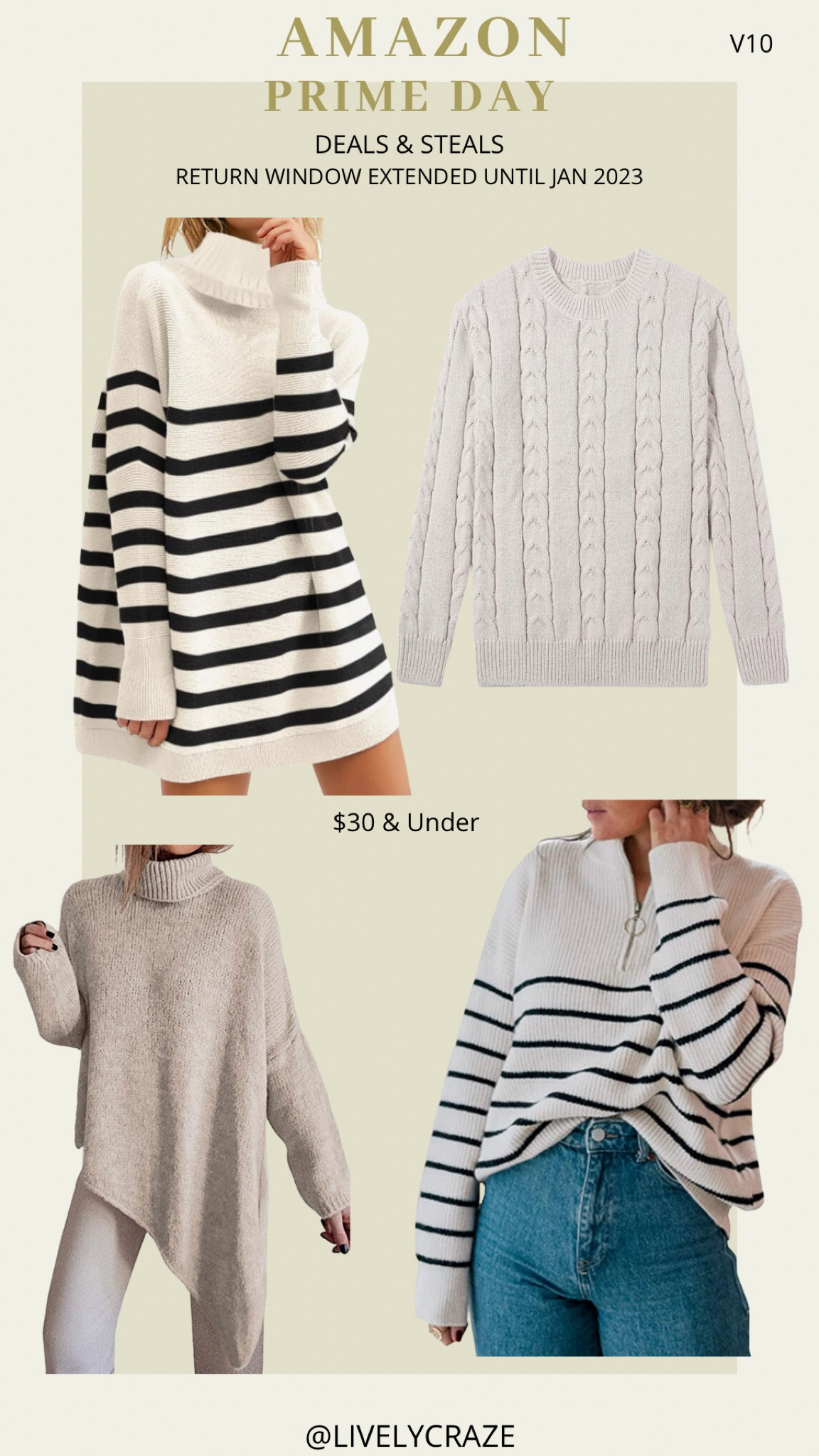 Amazon prime day deals sweaters you need 

#LTKSeasonal #LTKunder50 #LTKsalealert