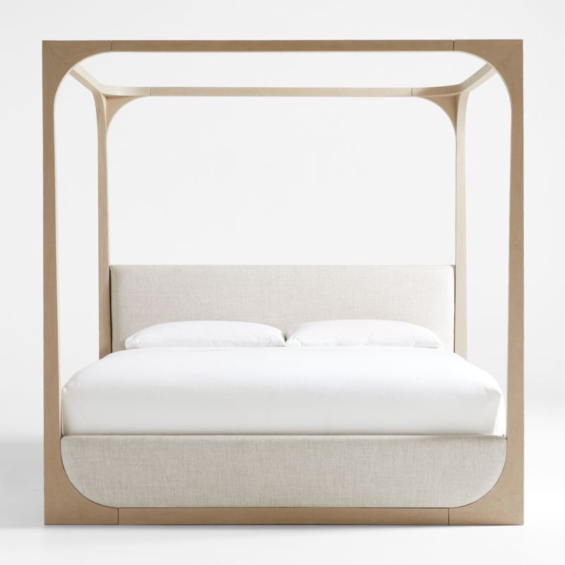 Escondido Acacia Wood Canopy King Bed Frame + Reviews | Crate & Barrel | Crate & Barrel