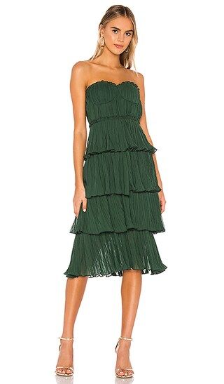 Alex Midi Dress in Emerald Green | Revolve Clothing (Global)