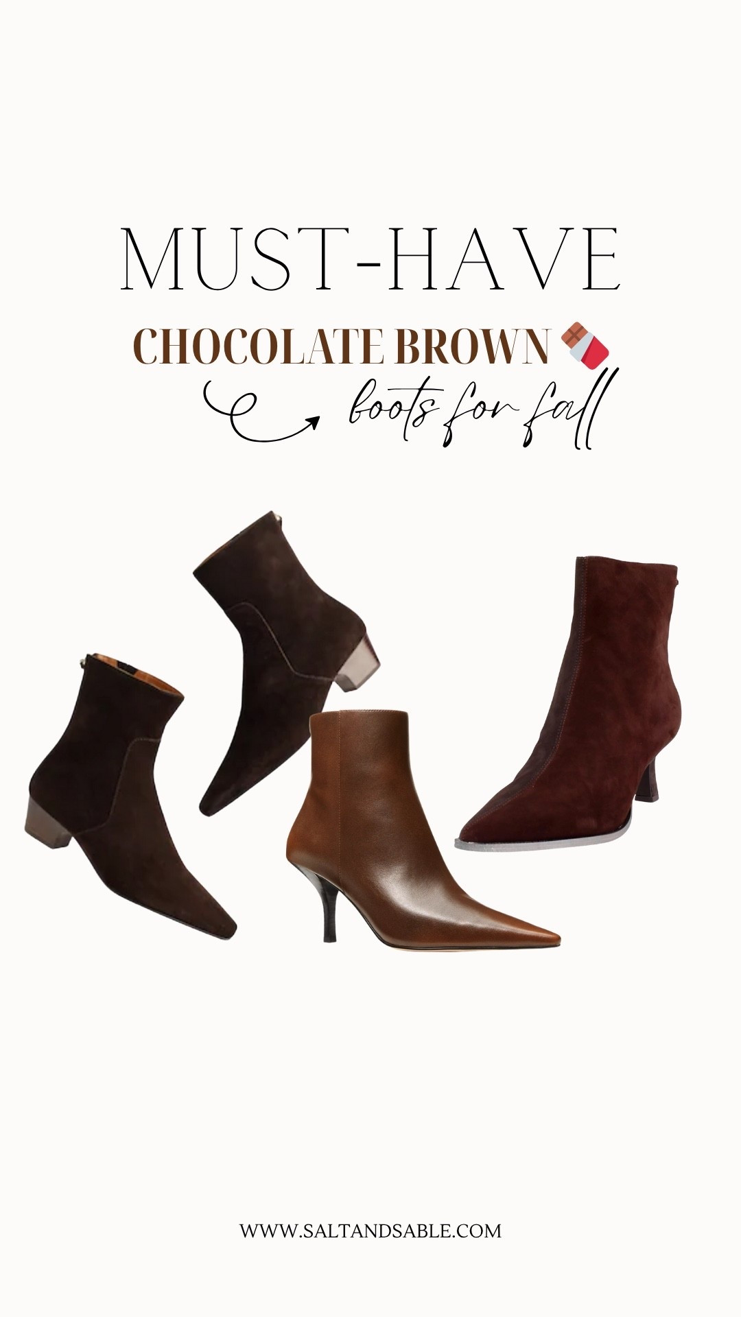 If you haven’t snagged a good pair of chocolate brown boots for this season, this is your sign to go buy some! Which style do you love more, suede or leather? 🤎

Boot season, leather boots for women, brown boots outfit, brown boots aesthetic, chocolate brown boots, brown suede boots, brown leather boots, ankle boots, ankle boots outfit, Madewell boots, Lexie ankle boot, Circus NY by Sam Edelman, Selina Heeled Booties, belk shoes, Michael Kors boots, fall outfit ideas, fall boots, autumn outfit ideas 

#LTKSeasonal #LTKShoeCrush #LTKStyleTip