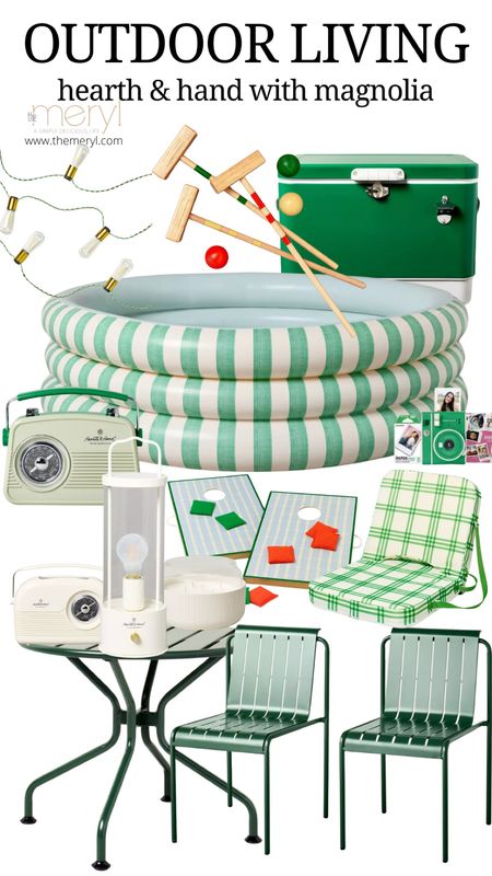 Fun new summer items by Hearth and Hand with Magnolia
Target Finds Outdoor Living Lounge Chair Bistro Set Green Summer Outdoor Dining Summer Games Cooler Retro Bluetooth Citronella Candle Mini Pool Inflatable Pool Patio Light Croquet Bean Bag Toss 

#LTKHome #LTKSeasonal #LTKFamily