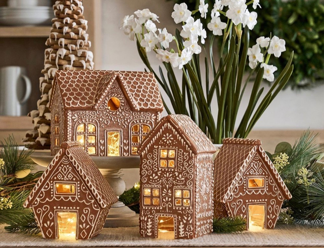Pottery Barn Gingerbread houses 

#LTKHoliday #LTKSeasonal #LTKHome
