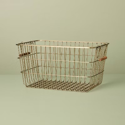 Pantry Brass Wire Storage Basket - Hearth & Hand™ with Magnolia | Target