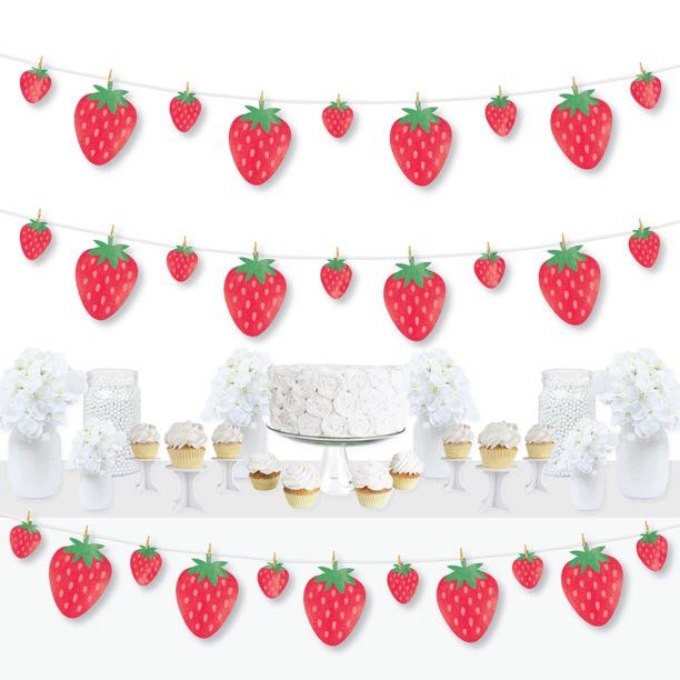 Big Dot of Happiness Berry Sweet Strawberry - Fruit Themed Birthday Party or Baby Shower DIY Deco... | Walmart (US)