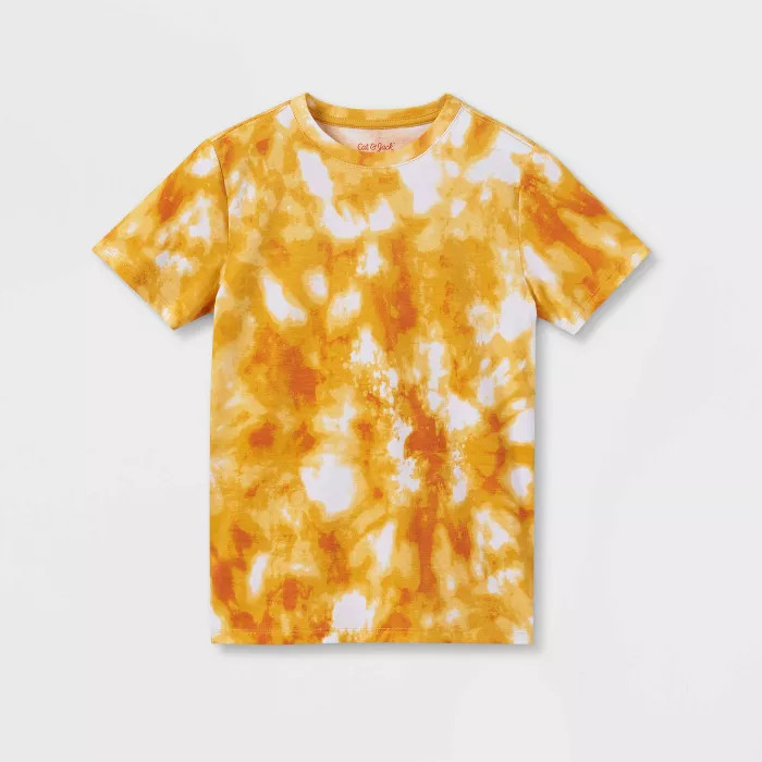 Boys' Tie-Dye Short Sleeve T-Shirt - Cat & Jack™ Yellow XL | Target