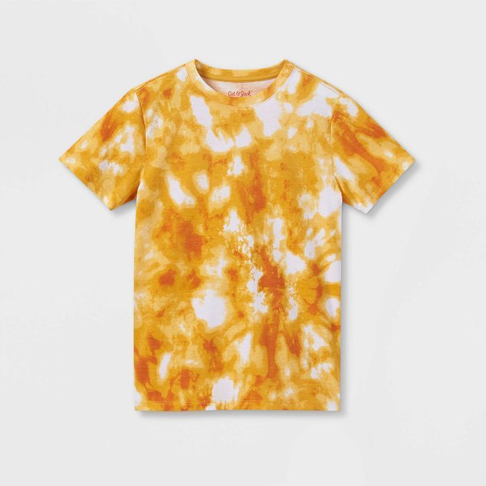Boys&#39; Tie-Dye Short Sleeve T-Shirt - Cat &#38; Jack&#8482; Yellow XL | Target
