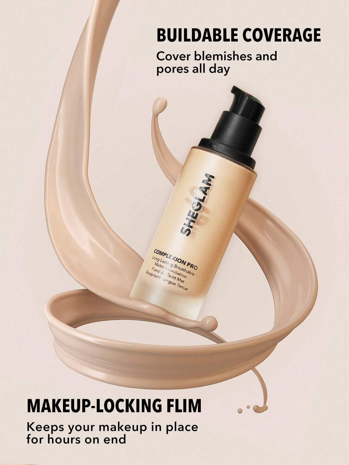 SHEGLAM Complexion Pro Long Lasting Breathable Matte Foundation-Sand Matte Sweat-proof Foundation... | SHEIN