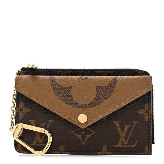 LOUIS VUITTON Reverse Monogram Recto Verso Card Holder Brown | FASHIONPHILE (US)