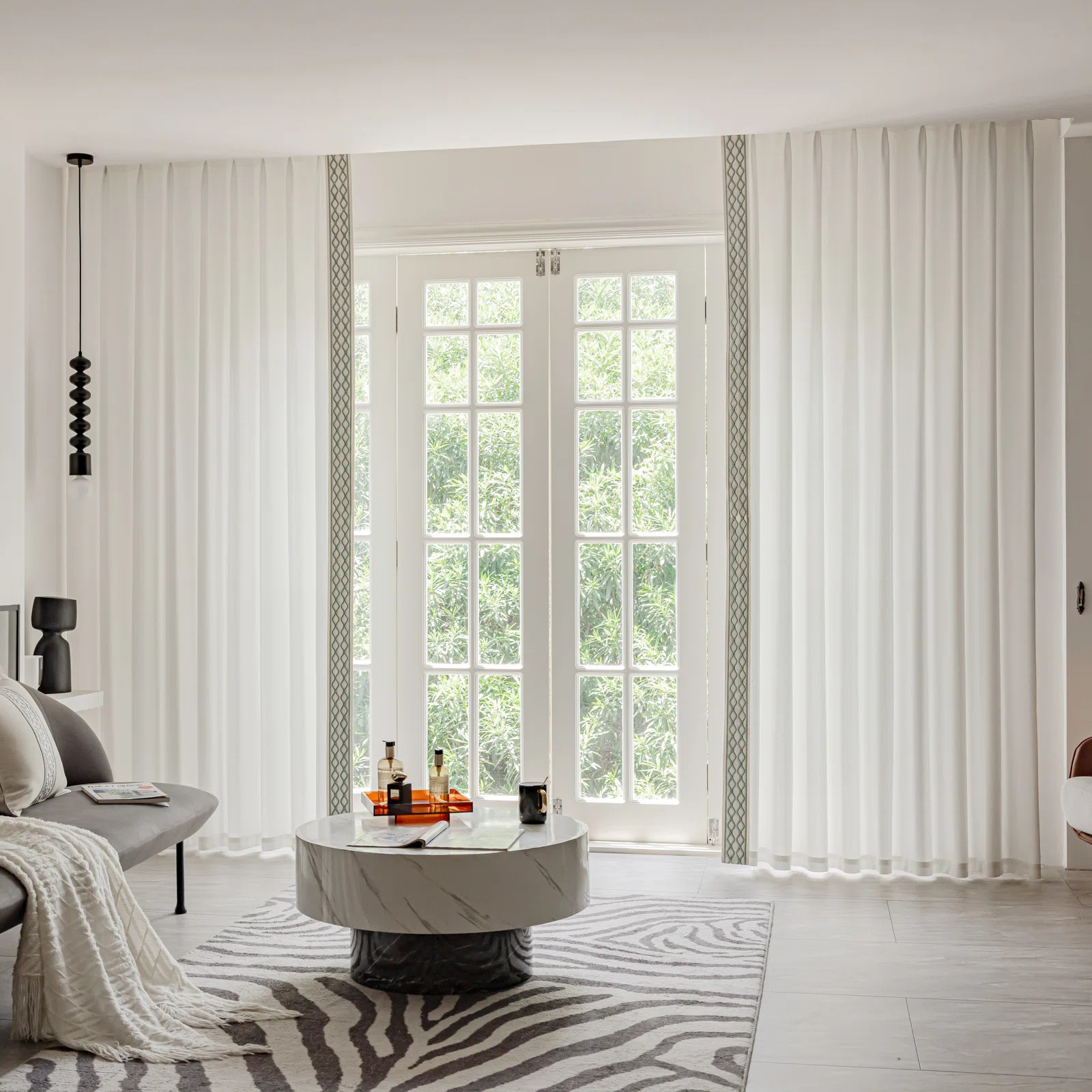 Alexia linen semi-sheer curtain pair | Wayfair North America