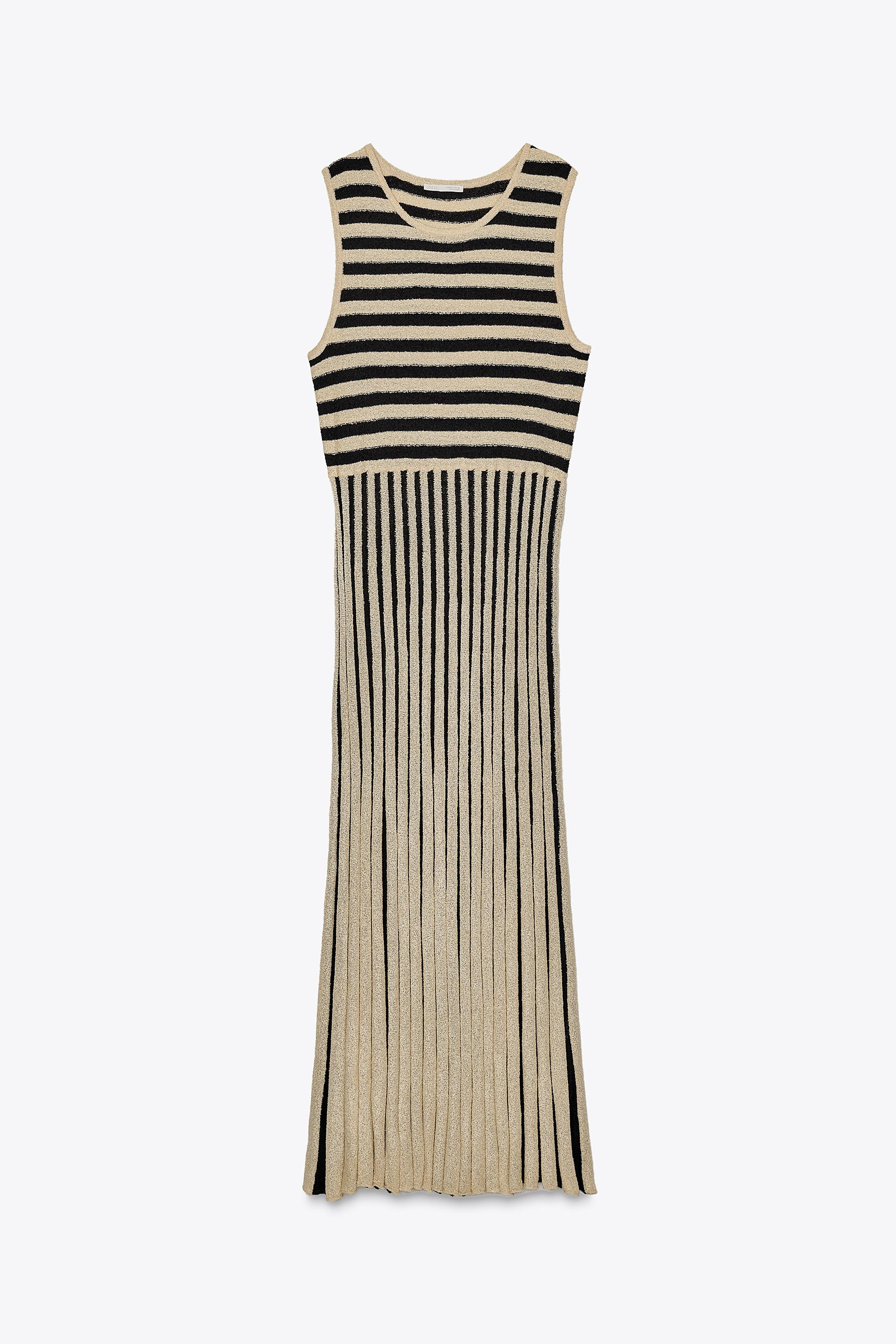 STRIPED MIDI DRESS | Zara US