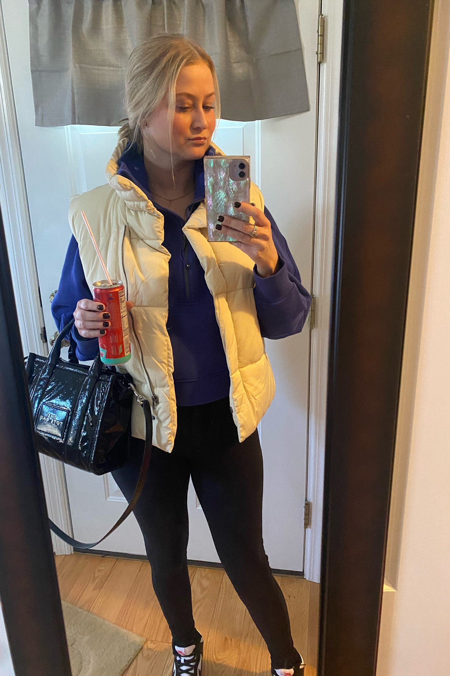 Some of my new favorite items for winter: Lululemon Scuba Oversized Funnel Neck Half Zip, Urban Outfitters Corrine Puffer Vest (runs really big, I got a Medium), & Alo High-waist Winter Warmth Plush Stirrup Legging. I paired this outfit with Nike Dunks & the Marc Jacob Crinkle Leather Mini Tote! Everything is linked on my LTK! 

#LTKGiftGuide #LTKHoliday #LTKSeasonal