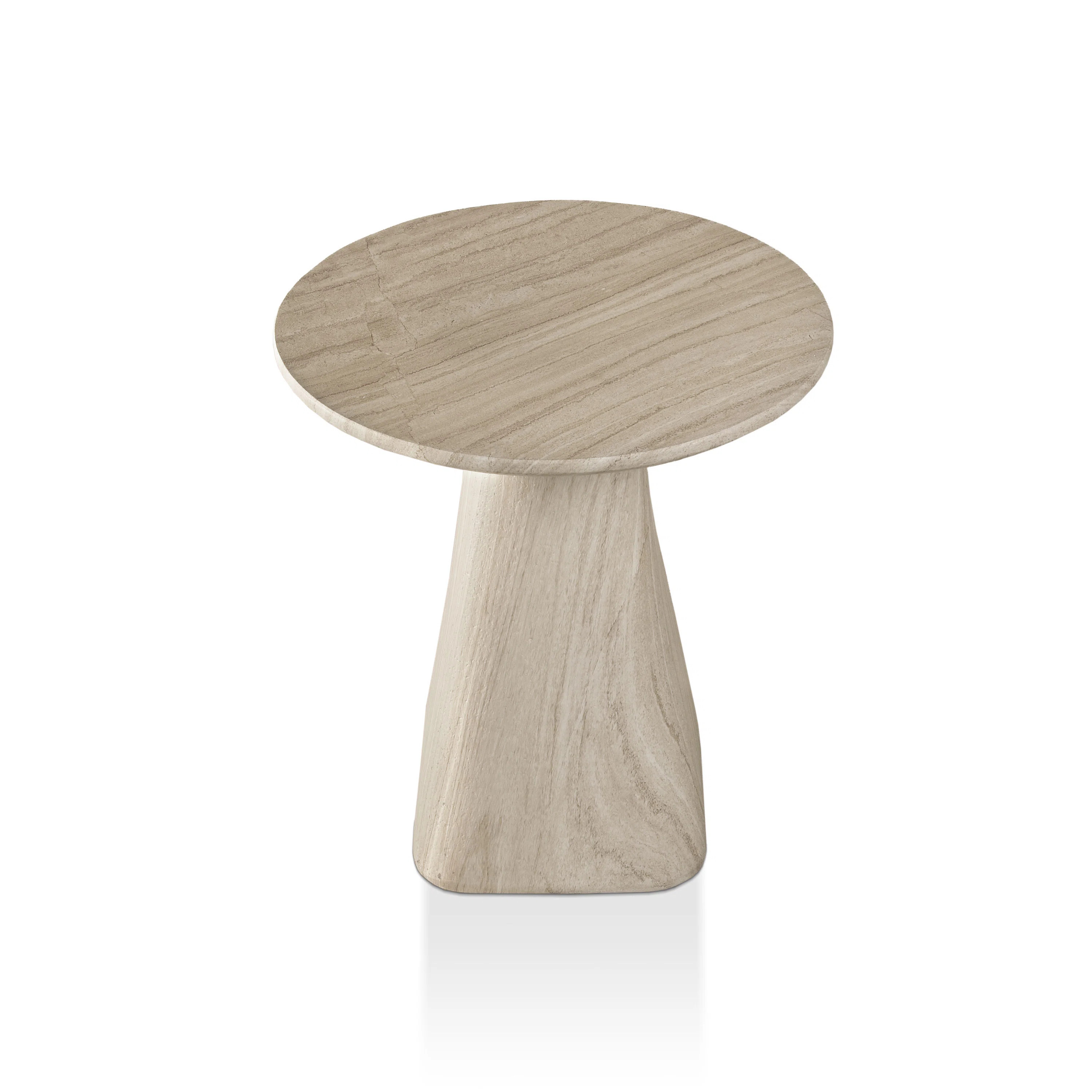 Fulcher Natural Stone 18" W Pedestal End Table | Wayfair North America