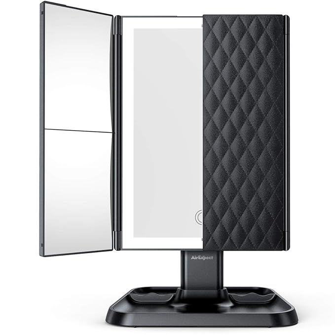 Makeup Mirror Vanity Mirror with Lights - 3 Color Lighting Modes 72 LED Trifold Mirror, Touch Con... | Amazon (US)