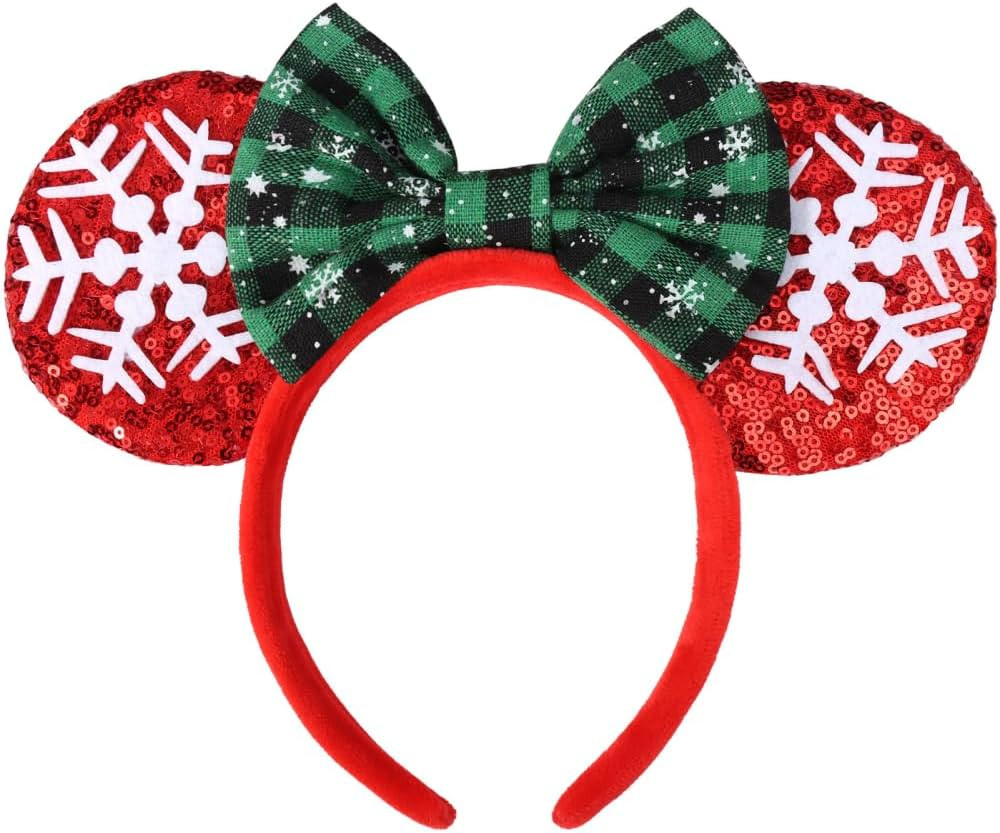 ETLUK Christmas Ears, Christmas Mouse Ears for Women Adult Girls Boys, Christmas Headbands for Th... | Amazon (US)