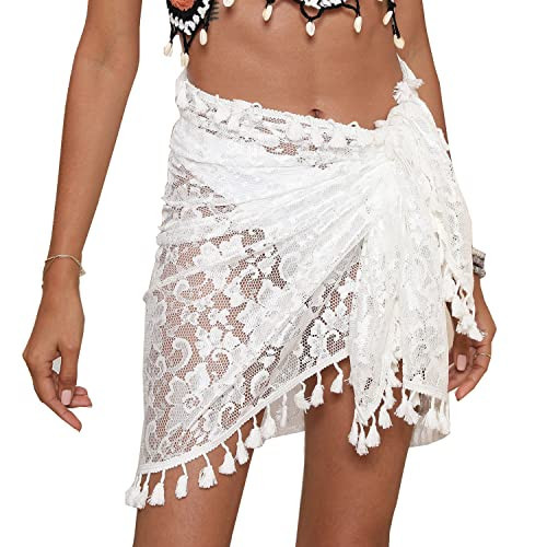 Myneiyi Sarong Swimsuit Coverup for Women Beachwear Bathing Suit Cover ups Lace Swimwear Wrap Skirt Sexy Bikini Cover ups BA09-02 | Amazon (US)