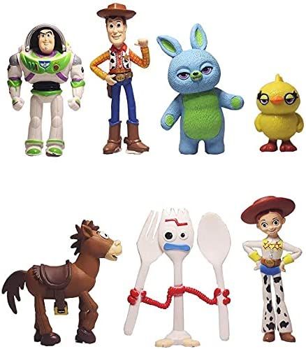 Set of 7 Mini Figurines for Birthday Cake Topping Cute Set of Cake Topper Includes Woody, Jessie,... | Amazon (US)