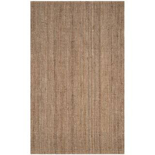 SAFAVIEH Natural Fiber Beige/Gray 6 ft. x 9 ft. Solid Area Rug NF447M-6 | The Home Depot